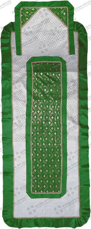 Комплект "Сияние" атлас-бархат зеленый