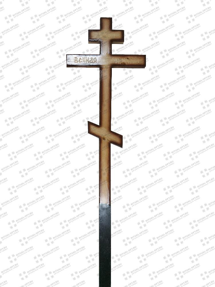 Крест сосновый с надписью  2,1x0,090х0,050м